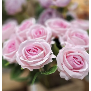 Tige de rose artificielle rose