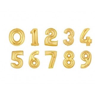 Ballons chiffres OR 30cm