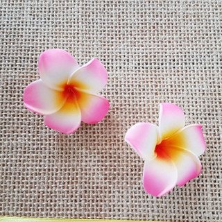 Fleur frangipanier rose bonbon