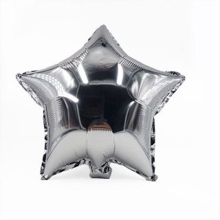 Ballon étoile argent mylar
