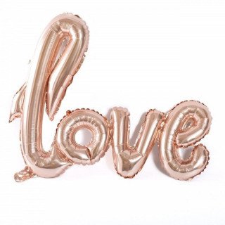 Ballon mylar love rose gold